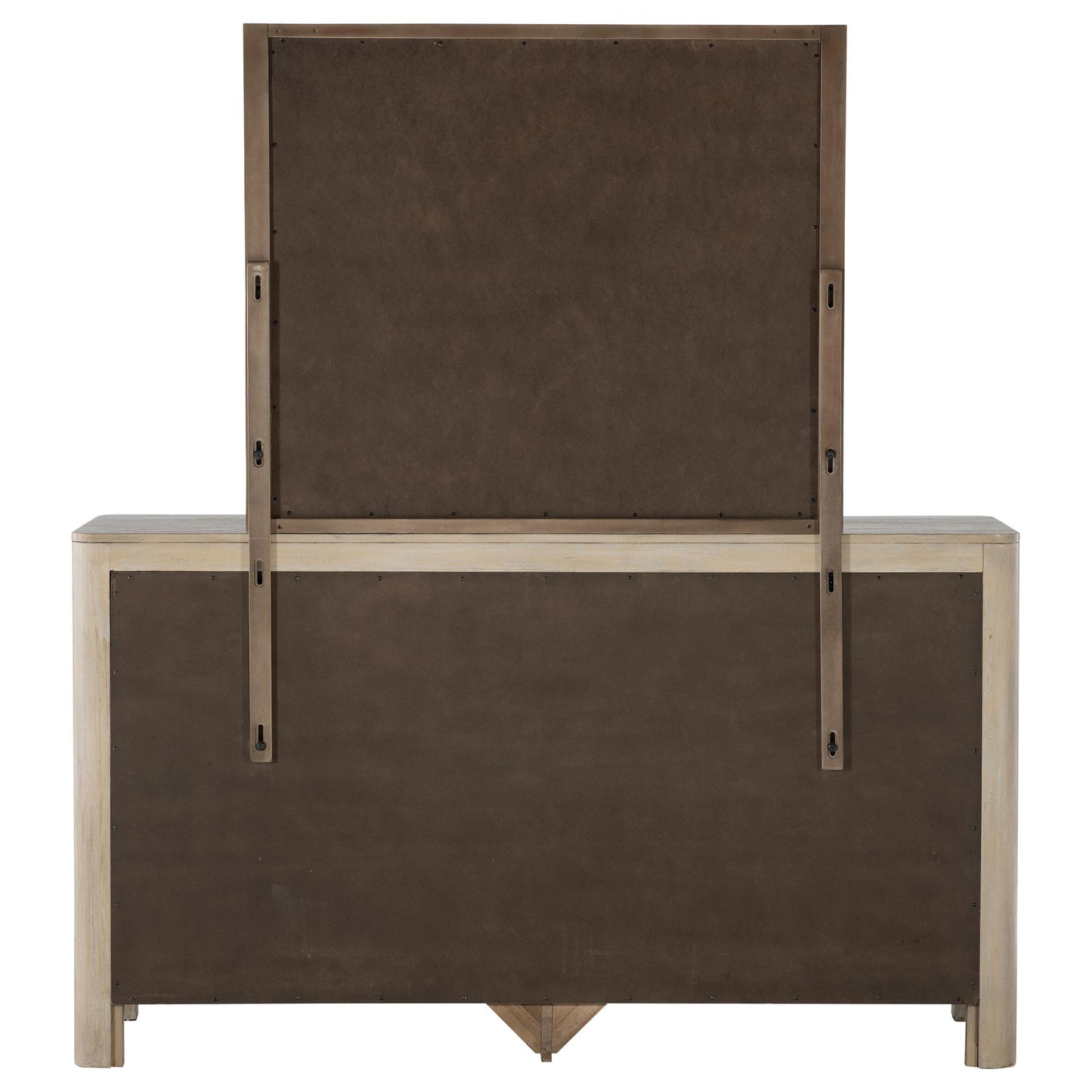 Coaster Furniture Solano 222523M 9-drawer Bedroom Dresser with Mirror - Weathered Mango IMAGE 4