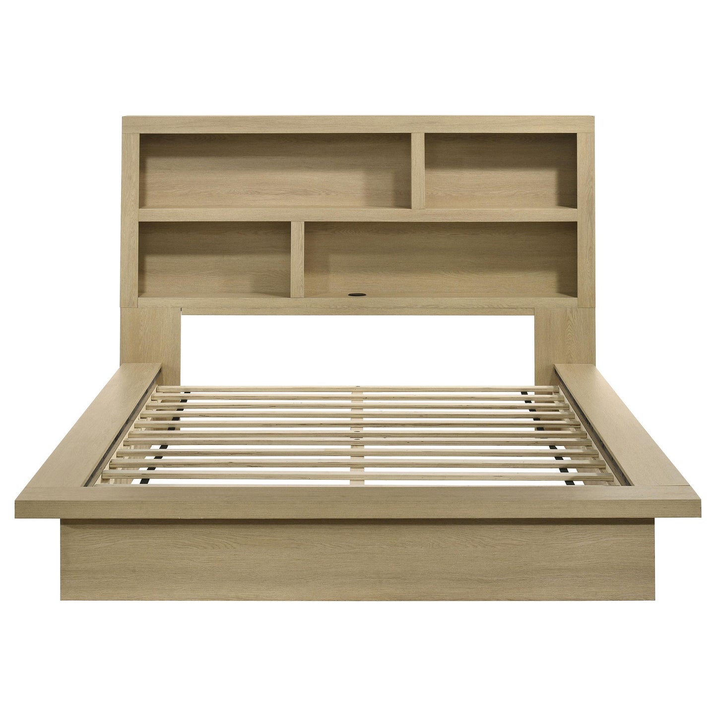  Coaster Furniture Hendricks 222650Q Queen Bookcase Headboard Platform Bed - Light Oak IMAGE 2