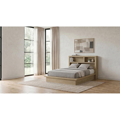  Coaster Furniture Hendricks 222650Q Queen Bookcase Headboard Platform Bed - Light Oak IMAGE 4