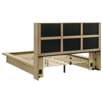  Coaster Furniture Hendricks 222650Q Queen Bookcase Headboard Platform Bed - Light Oak IMAGE 5