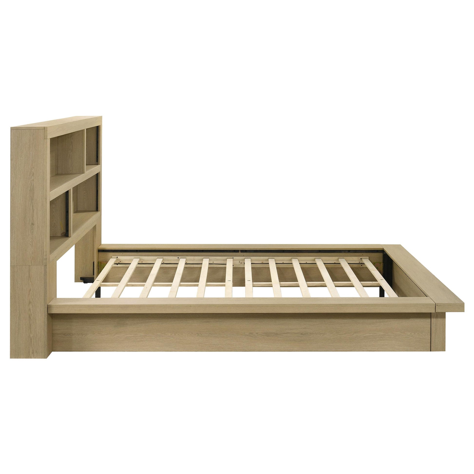  Coaster Furniture Hendricks 222650Q Queen Bookcase Headboard Platform Bed - Light Oak IMAGE 7