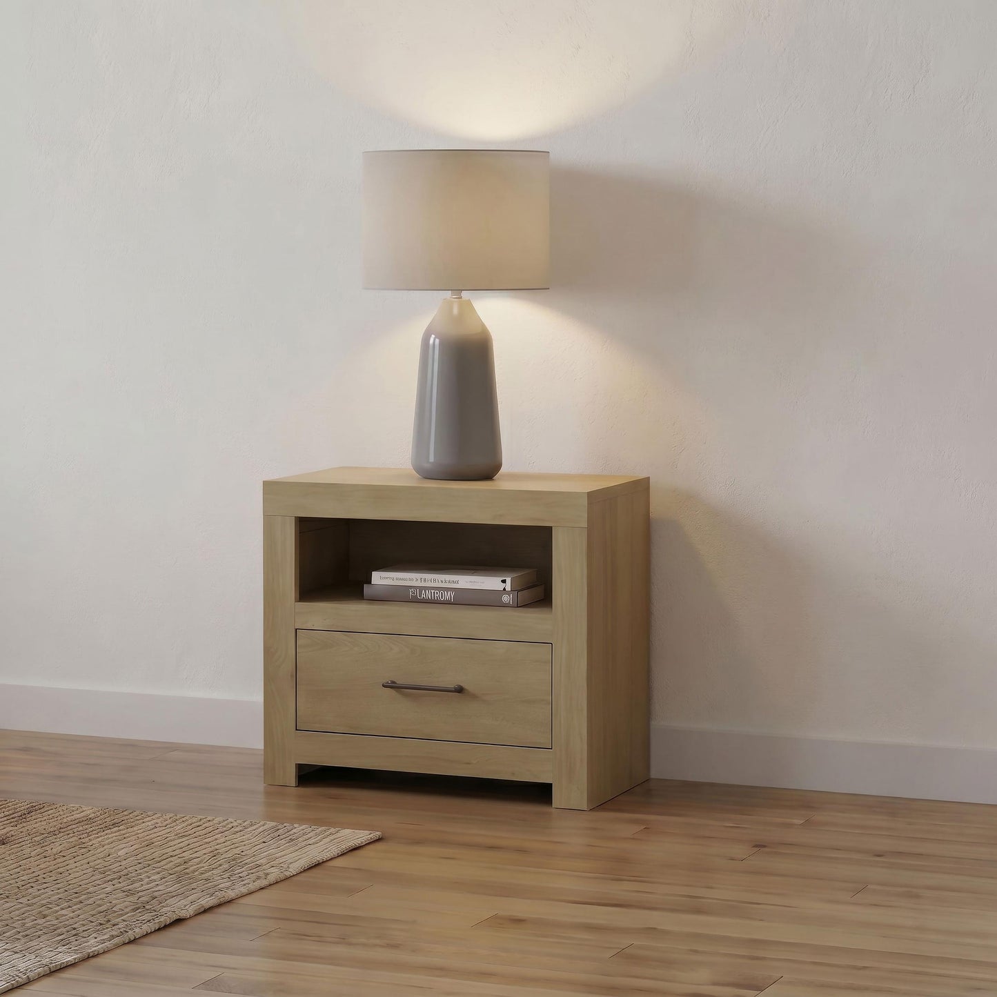  Coaster Furniture Hendricks 222652 1-drawer Nightstand Bedside Table with Cubby - Light Oak IMAGE 4