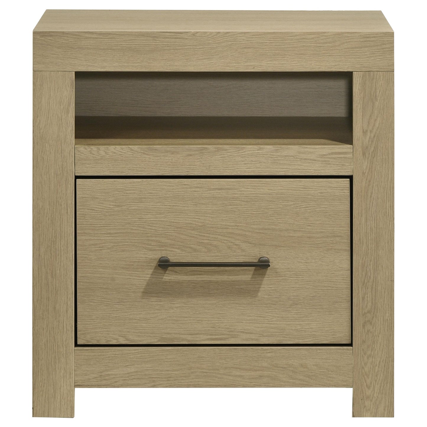  Coaster Furniture Hendricks 222652 1-drawer Nightstand Bedside Table with Cubby - Light Oak IMAGE 6