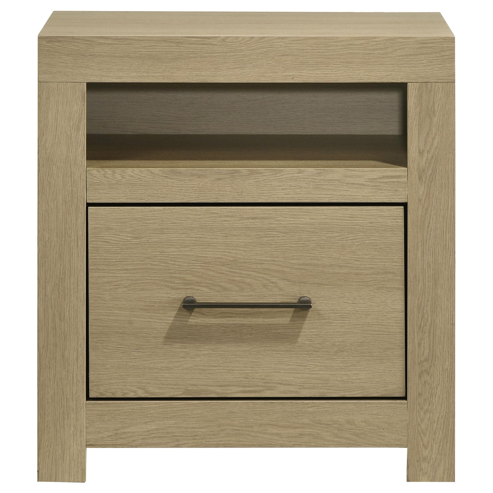  Coaster Furniture Hendricks 222652 1-drawer Nightstand Bedside Table with Cubby - Light Oak IMAGE 6