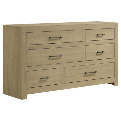 Coaster Furniture Hendricks 222653 6-drawer Bedroom Dresser Storage Cabinet - Light Oak IMAGE 2