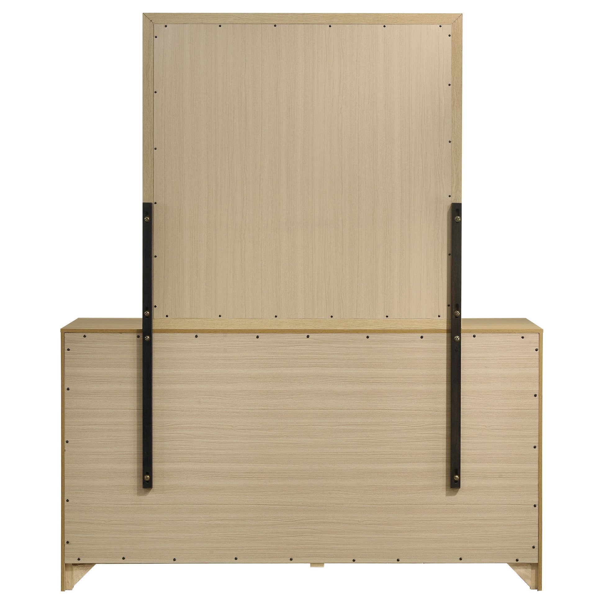  Coaster Furniture Hendricks 222653M 6-drawer Bedroom Dresser and Mirror - Light Oak IMAGE 8
