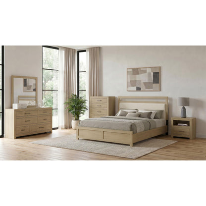  Coaster Furniture Hendricks 222654 Dresser Mirror - Light Oak IMAGE 4