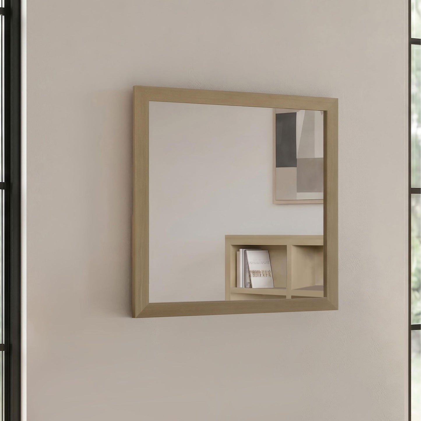  Coaster Furniture Hendricks 222654 Dresser Mirror - Light Oak IMAGE 5