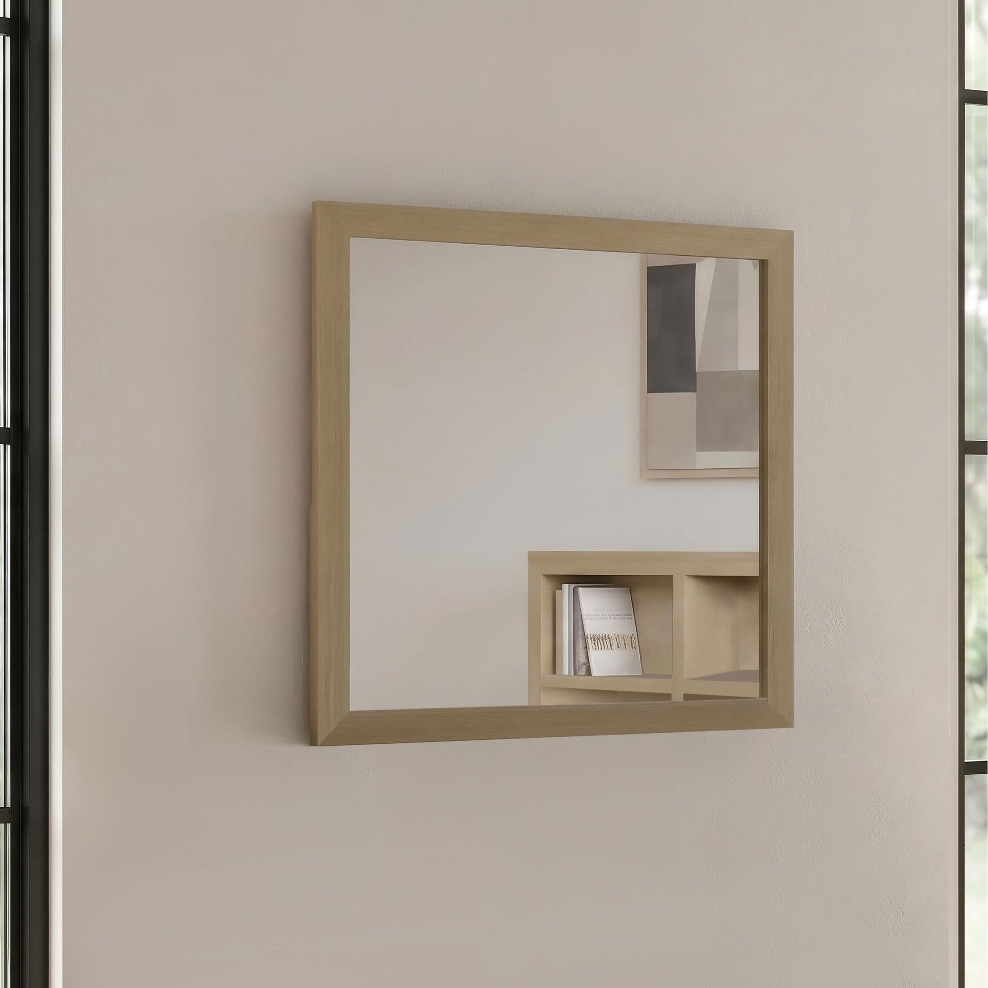  Coaster Furniture Hendricks 222654 Dresser Mirror - Light Oak IMAGE 5