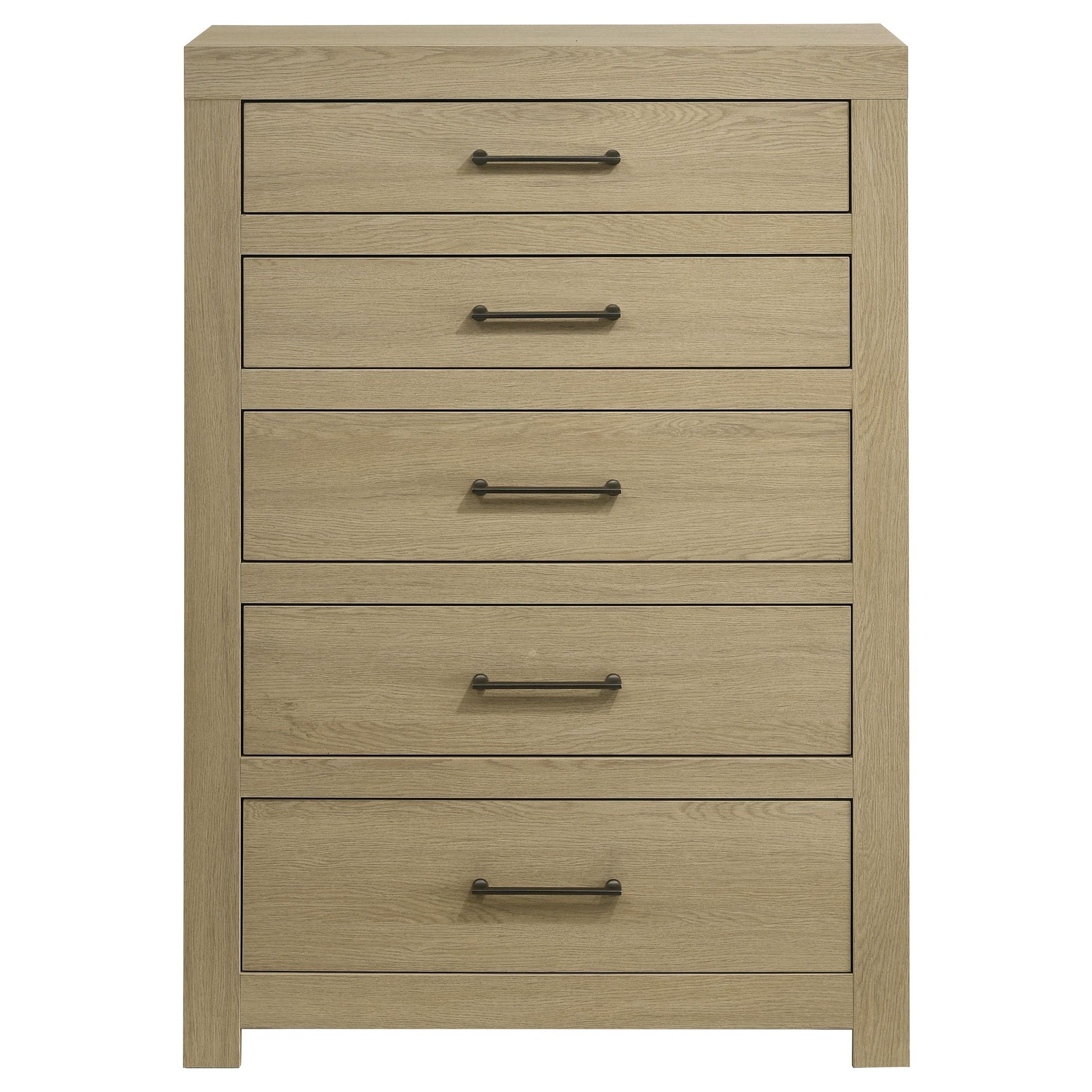  Coaster Furniture Hendricks 222655 5-drawer Bedroom Chest - Light Oak IMAGE 9