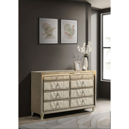  Coaster Furniture Lorient 222663 8-drawer LED Bedroom Dresser Cabinet - Ivory/Camel IMAGE 6