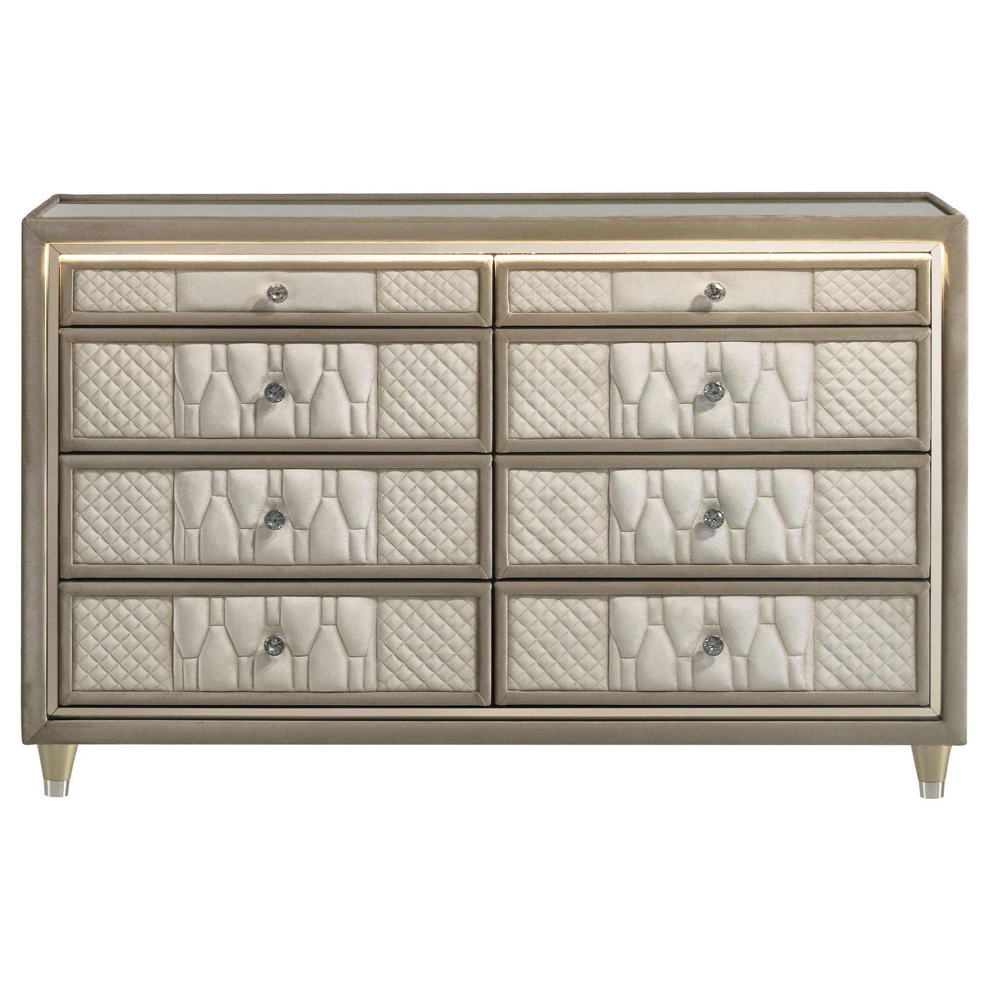  Coaster Furniture Lorient 222663 8-drawer LED Bedroom Dresser Cabinet - Ivory/Camel IMAGE 8