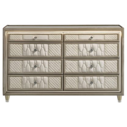  Coaster Furniture Lorient 222663 8-drawer LED Bedroom Dresser Cabinet - Ivory/Camel IMAGE 8
