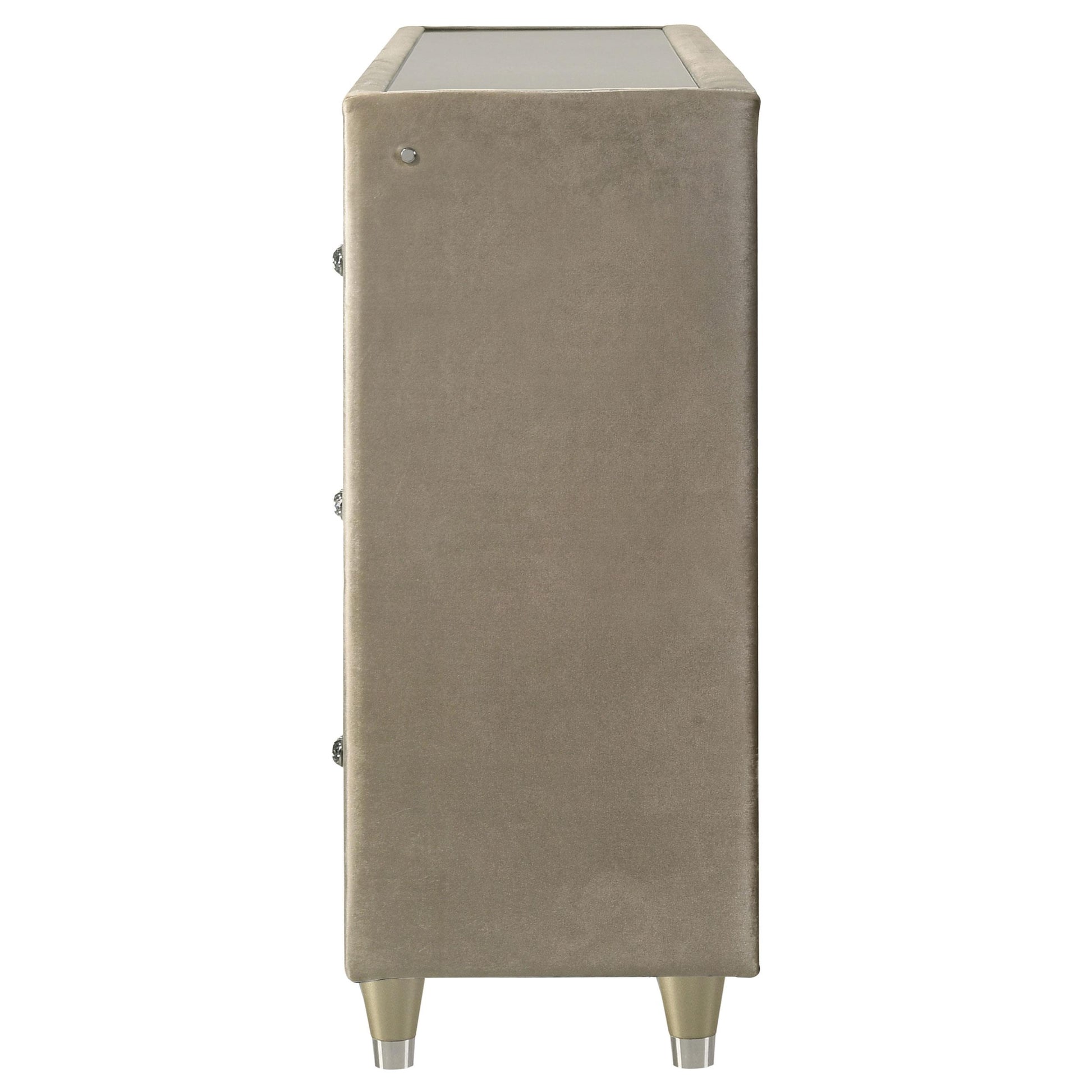  Coaster Furniture Lorient 222663FB 8-drawer LED Bedroom Flame Box Dresser - Ivory Camel IMAGE 12