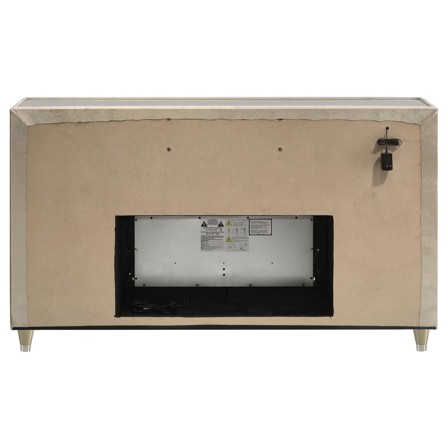  Coaster Furniture Lorient 222663FB 8-drawer LED Bedroom Flame Box Dresser - Ivory Camel IMAGE 5