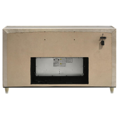  Coaster Furniture Lorient 222663FB 8-drawer LED Bedroom Flame Box Dresser - Ivory Camel IMAGE 5