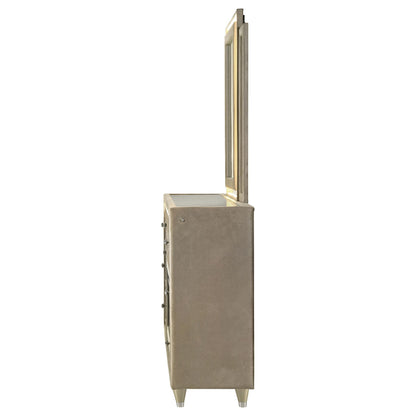  Coaster Furniture Lorient 222663FBM 8-drawer LED Flame Box Dresser and Mirror - Ivory Camel IMAGE 10