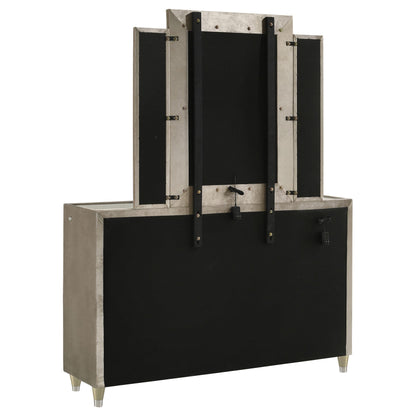  Coaster Furniture Lorient 222663M 8-drawer LED Dresser with Mirror - Ivory/Camel IMAGE 2