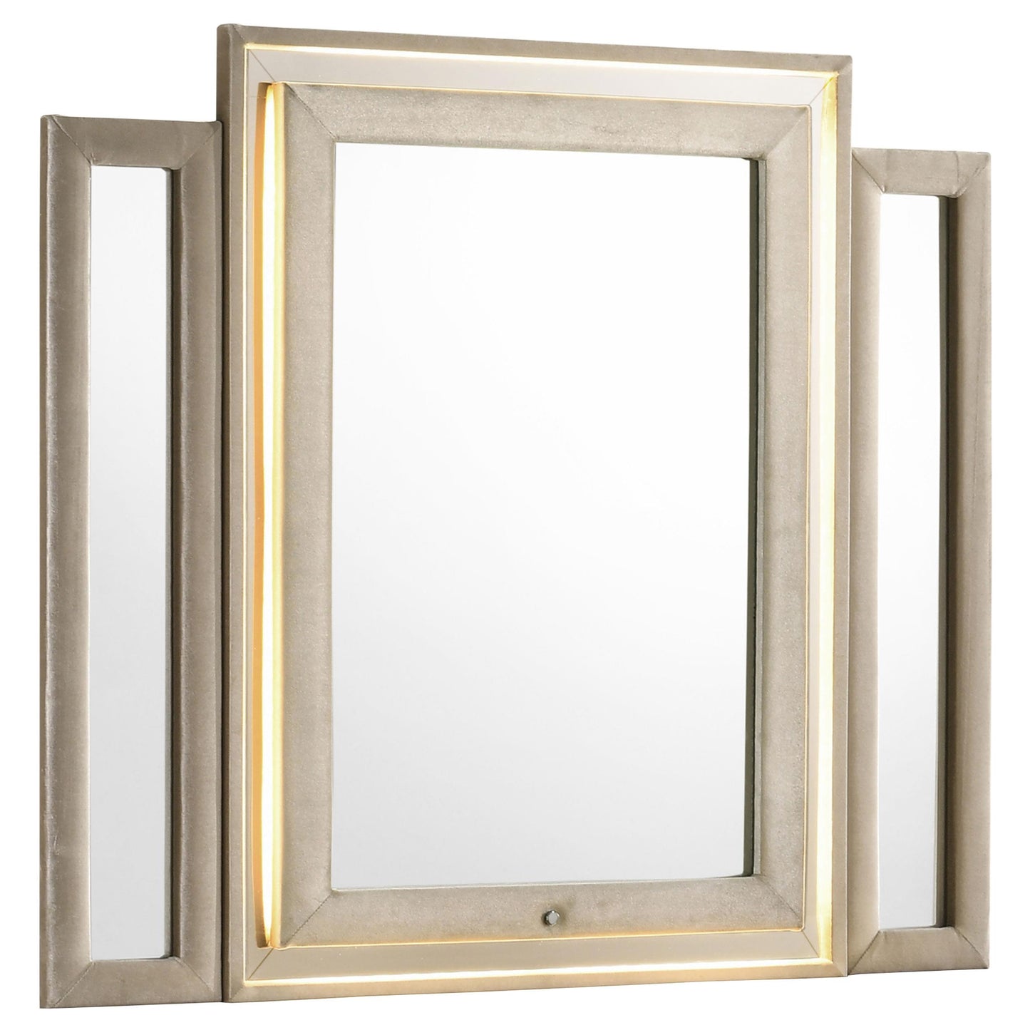 Coaster Furniture Lorient 222664 LED Dresser Mirror - Ivory/Camel IMAGE 8