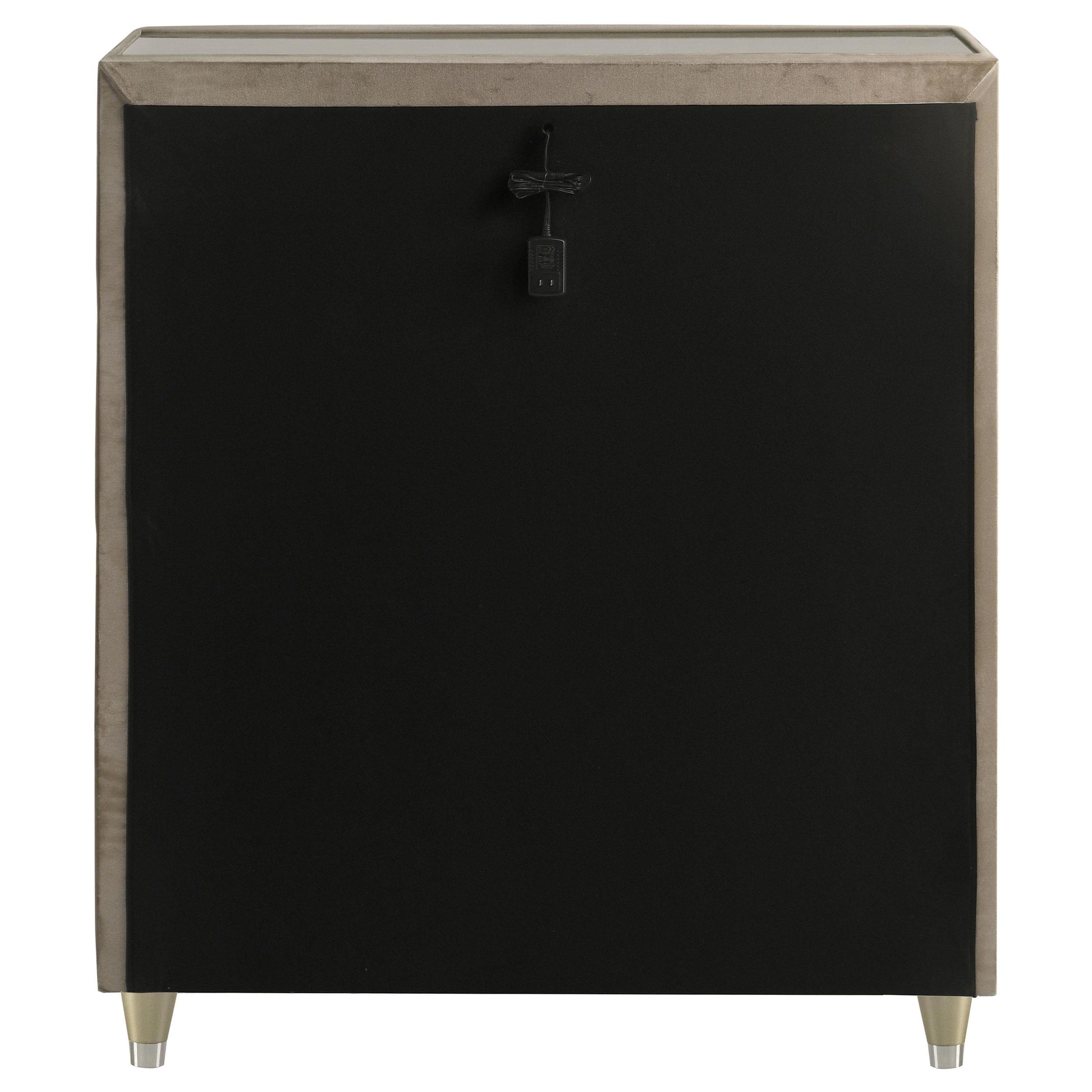  Coaster Furniture Lorient 222665 5-drawer LED Chest - Ivory/Camel IMAGE 2