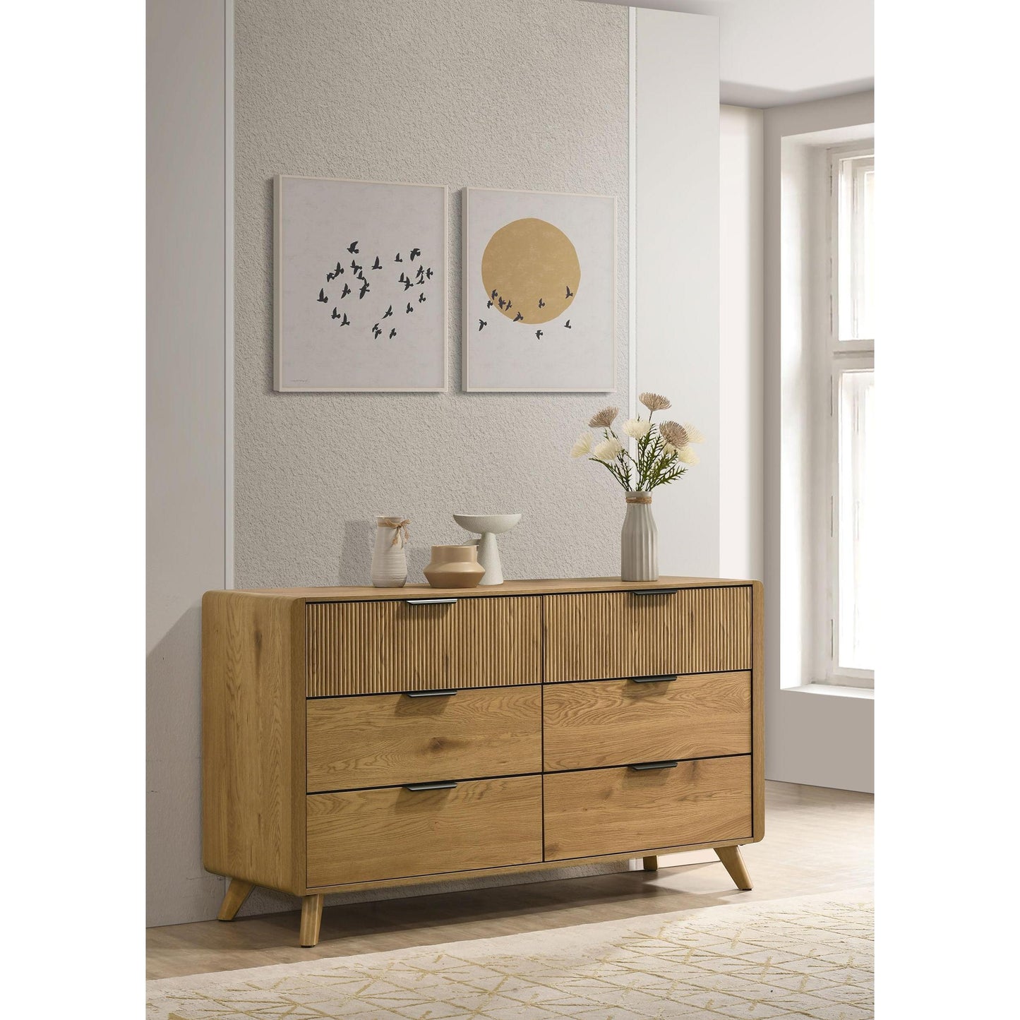  Coaster Furniture Bennett 222903 6-drawer Bedroom Dresser Cabinet - Light Oak IMAGE 2