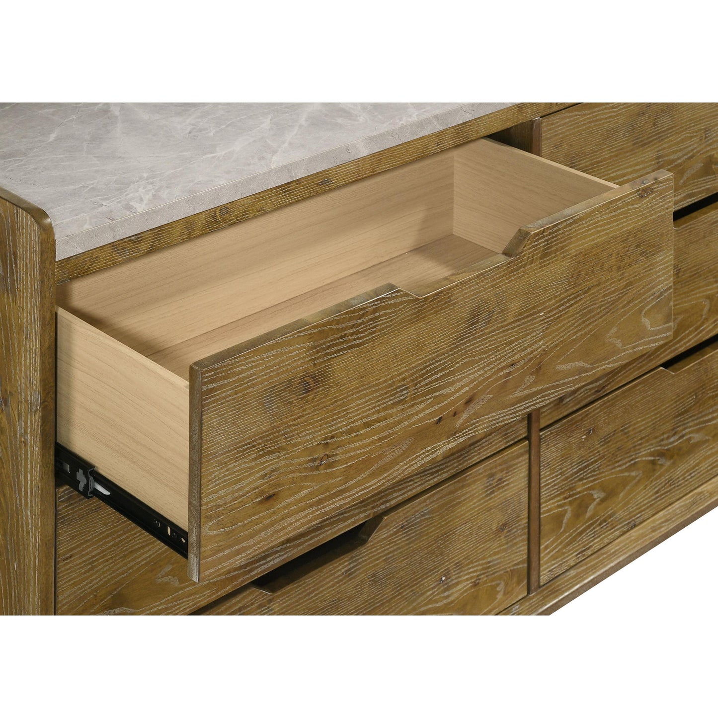  Coaster Furniture Henderson 222973M 6-drawer Bedroom Dresser with Mirror - Medium Oak IMAGE 7