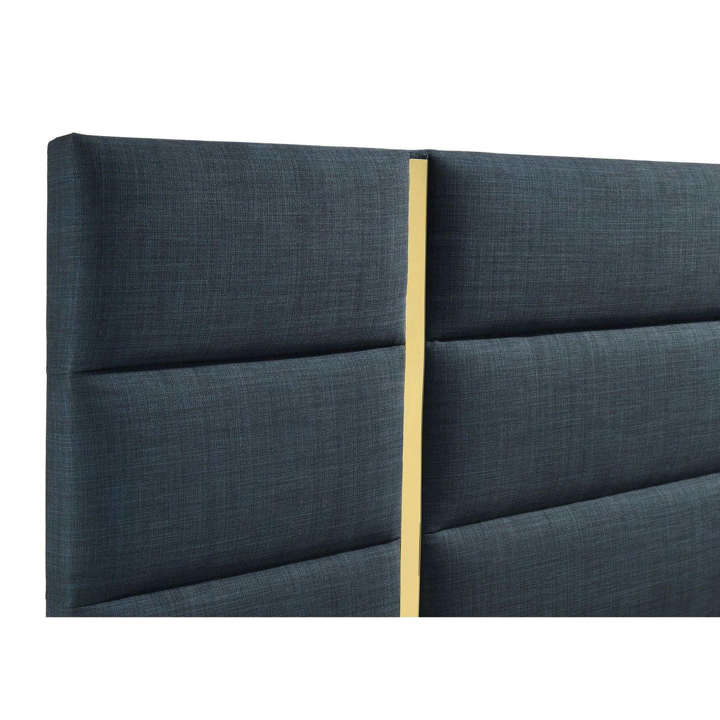  Coaster Furniture Ines 223091NVYQ 56-inch Fabric Upholstered Queen Panel Bed - Navy IMAGE 3