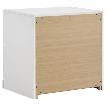  Coaster Furniture Ines 223092 2-drawer Nightstand Bedside Table - White High Gloss IMAGE 12