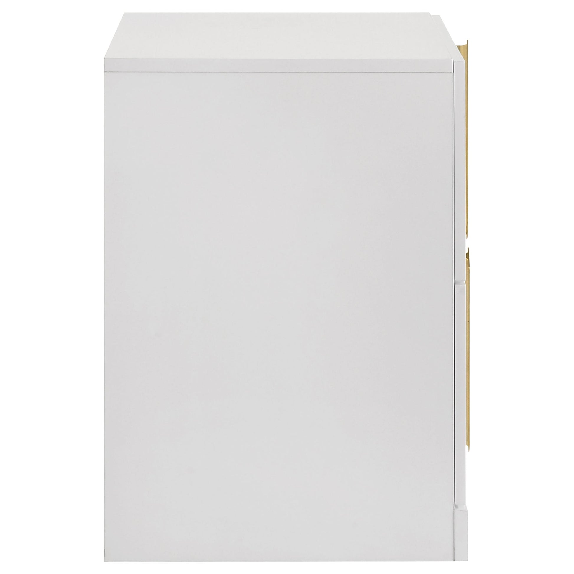  Coaster Furniture Ines 223092 2-drawer Nightstand Bedside Table - White High Gloss IMAGE 5