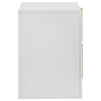  Coaster Furniture Ines 223092 2-drawer Nightstand Bedside Table - White High Gloss IMAGE 5