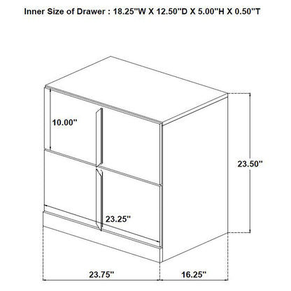 Coaster Furniture Ines 223092 2-drawer Nightstand Bedside Table - White High Gloss IMAGE 6