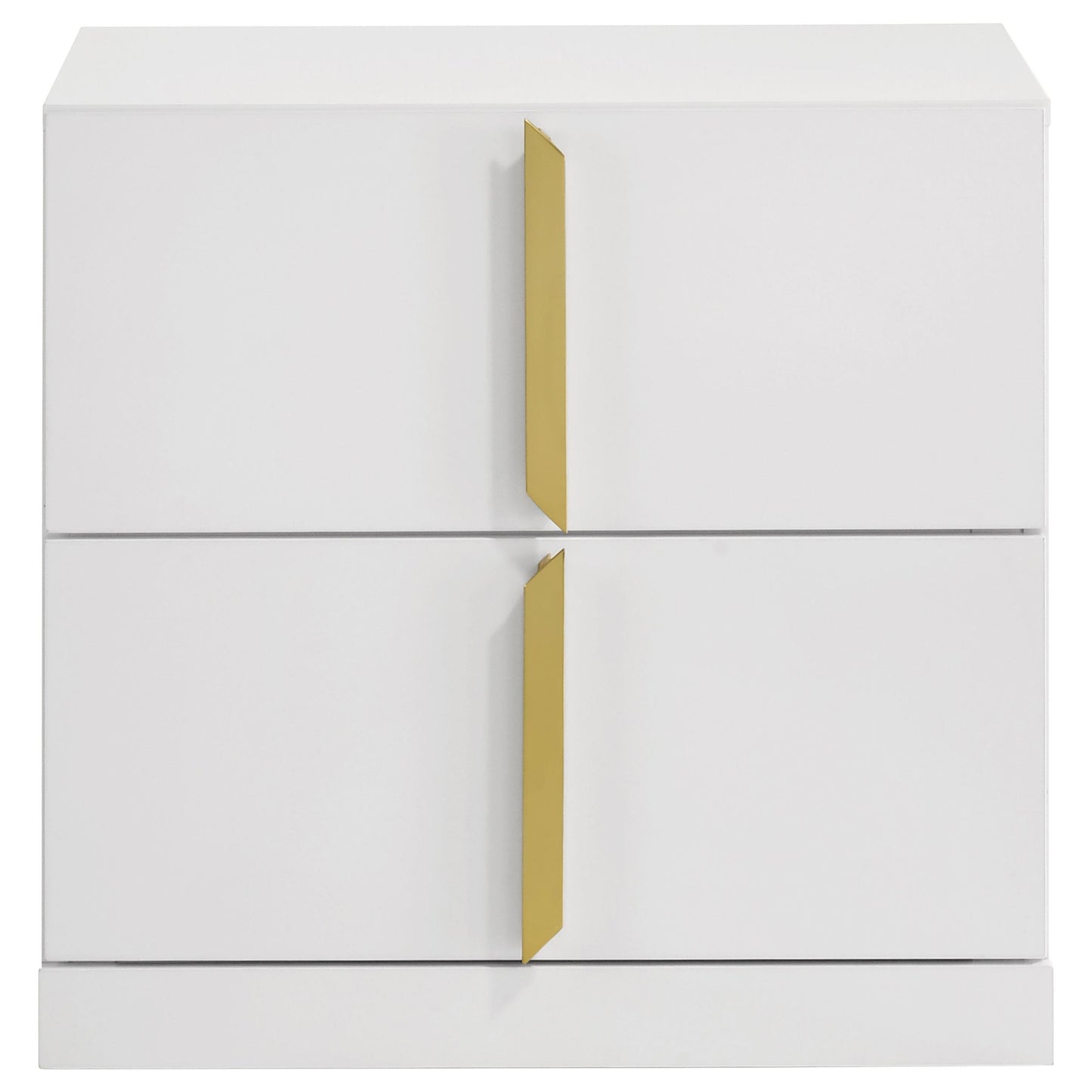  Coaster Furniture Ines 223092 2-drawer Nightstand Bedside Table - White High Gloss IMAGE 8