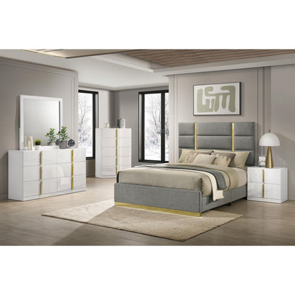  Coaster Furniture Ines 223093 6-drawer Bedroom Dresser Cabinet - White High Gloss IMAGE 12