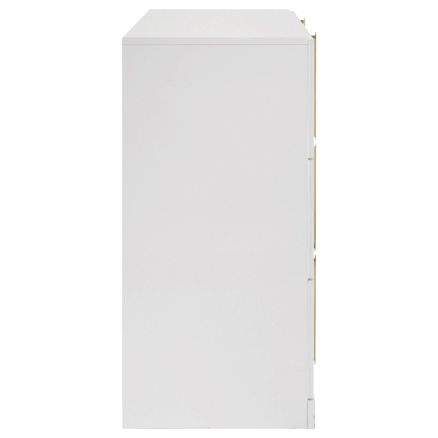  Coaster Furniture Ines 223093 6-drawer Bedroom Dresser Cabinet - White High Gloss IMAGE 4