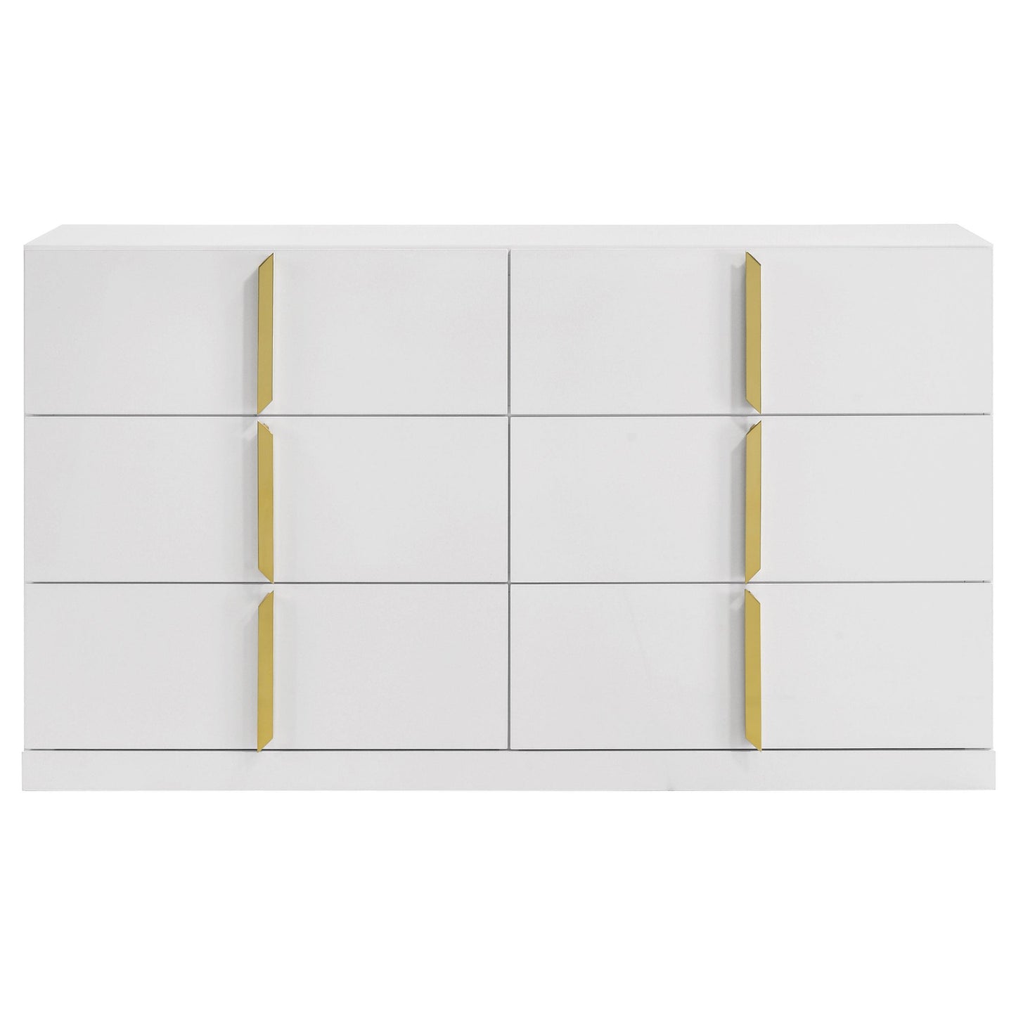  Coaster Furniture Ines 223093 6-drawer Bedroom Dresser Cabinet - White High Gloss IMAGE 5