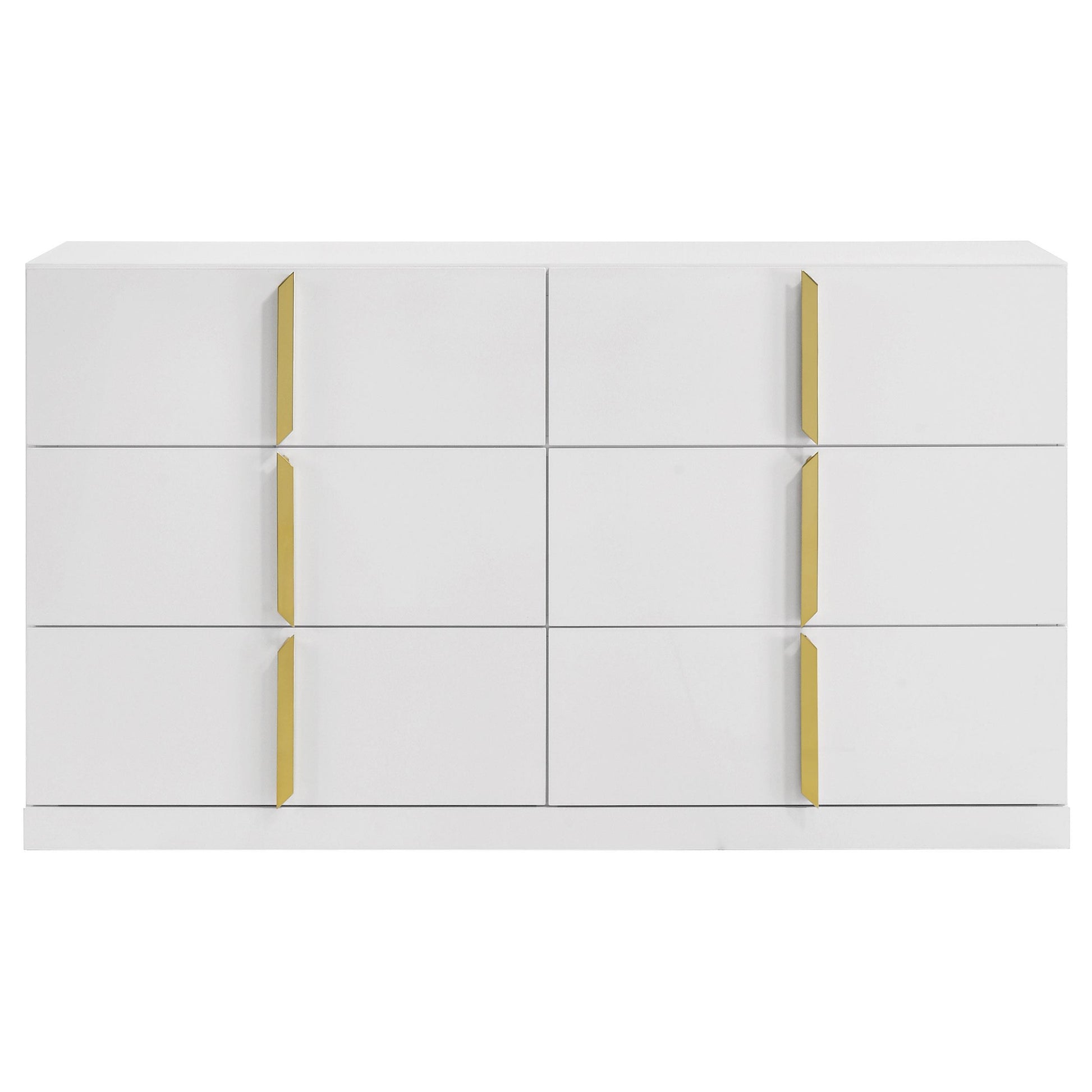  Coaster Furniture Ines 223093 6-drawer Bedroom Dresser Cabinet - White High Gloss IMAGE 5