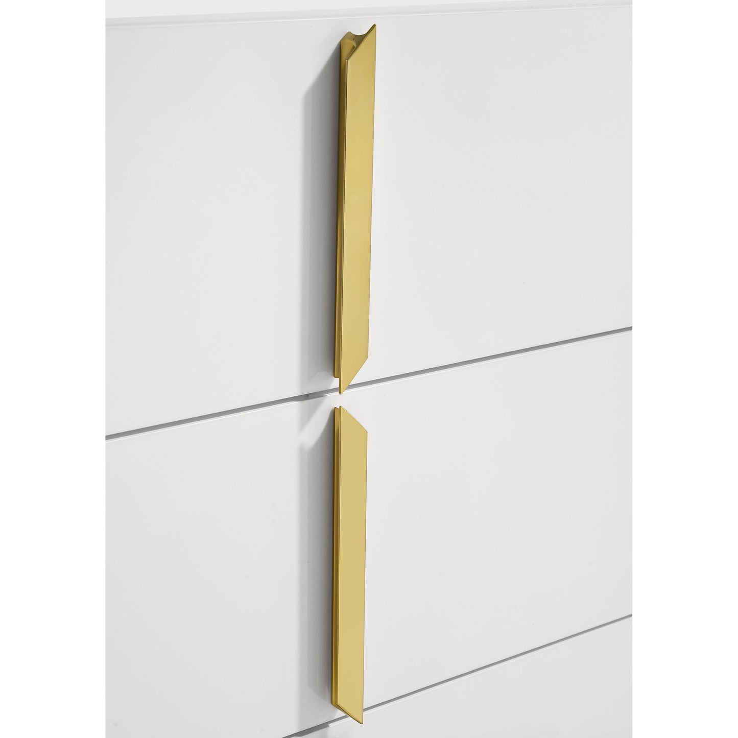  Coaster Furniture Ines 223093M 6-drawer Bedroom Dresser with Mirror - White High Gloss IMAGE 12