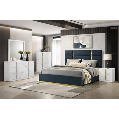  Coaster Furniture Ines 223093M 6-drawer Bedroom Dresser with Mirror - White High Gloss IMAGE 8
