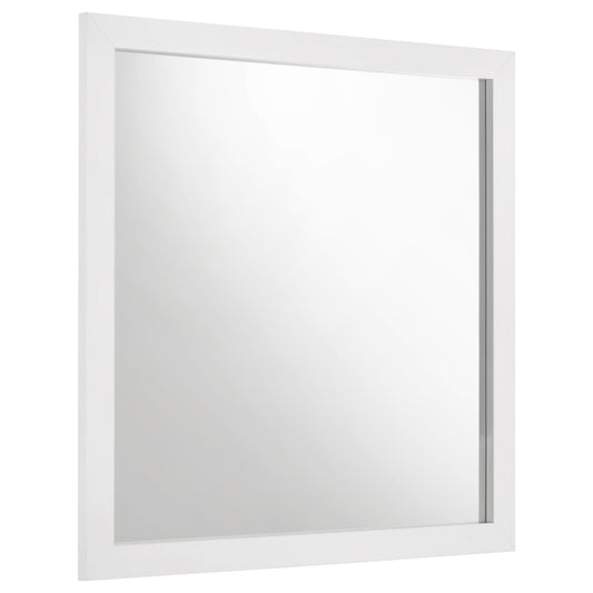  Coaster Furniture Ines 223094 Dresser Mirror - White High Gloss IMAGE 1