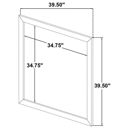  Coaster Furniture Ines 223094 Dresser Mirror - White High Gloss IMAGE 7