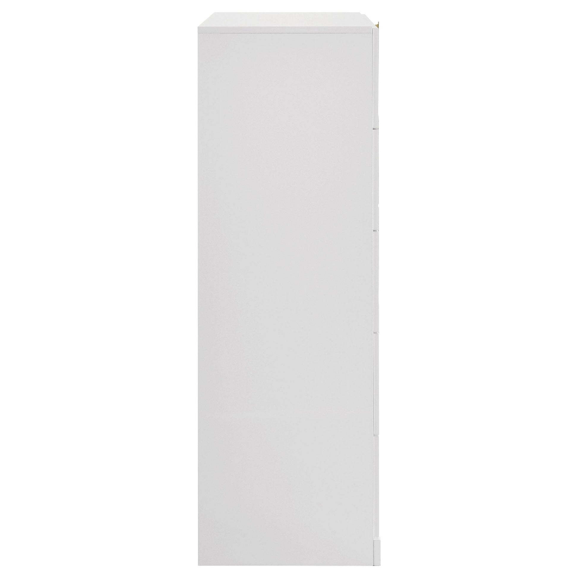  Coaster Furniture Ines 223095 5-drawer Bedroom Chest - White High Gloss IMAGE 4
