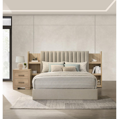  Coaster Furniture Arielle 223111KE Eastern King Bookcase Panel Storage Bed - Light Oak IMAGE 16