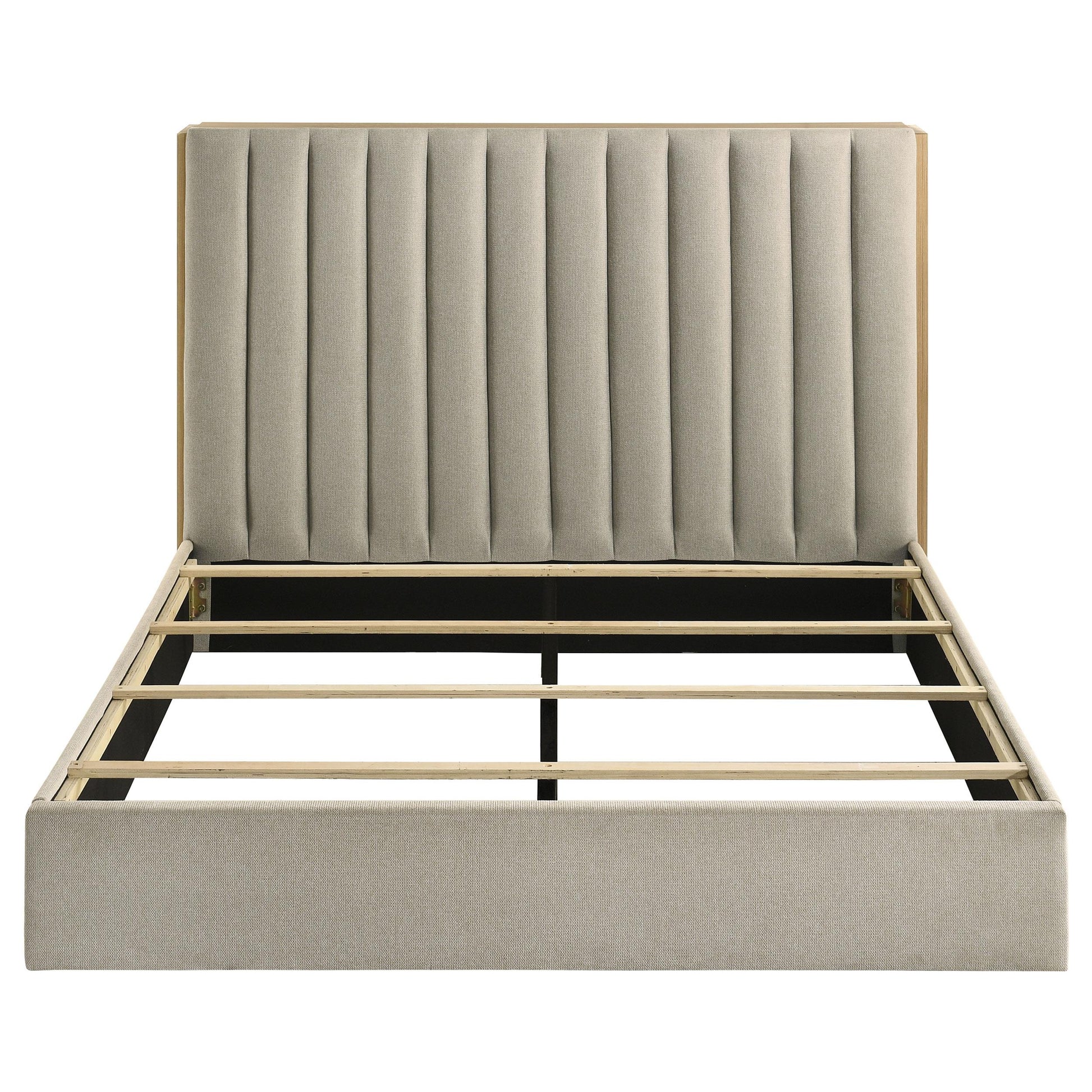  Coaster Furniture Arielle 223111Q Queen Bookcase Panel Storage Bed - Light Oak IMAGE 3