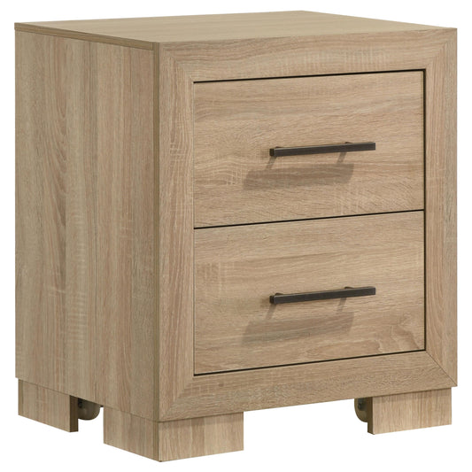  Coaster Furniture Arielle 223112 2-drawer Bedroom Nightstand with Casters - Light Oak IMAGE 1