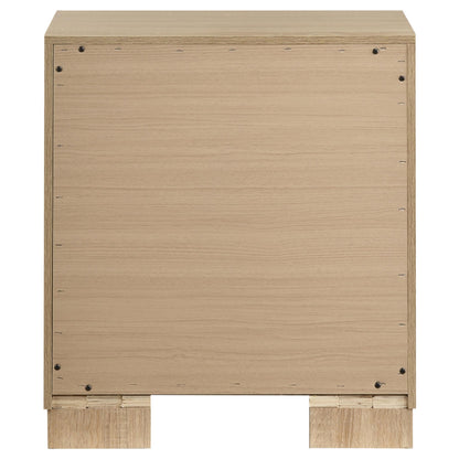  Coaster Furniture Arielle 223112 2-drawer Bedroom Nightstand with Casters - Light Oak IMAGE 7