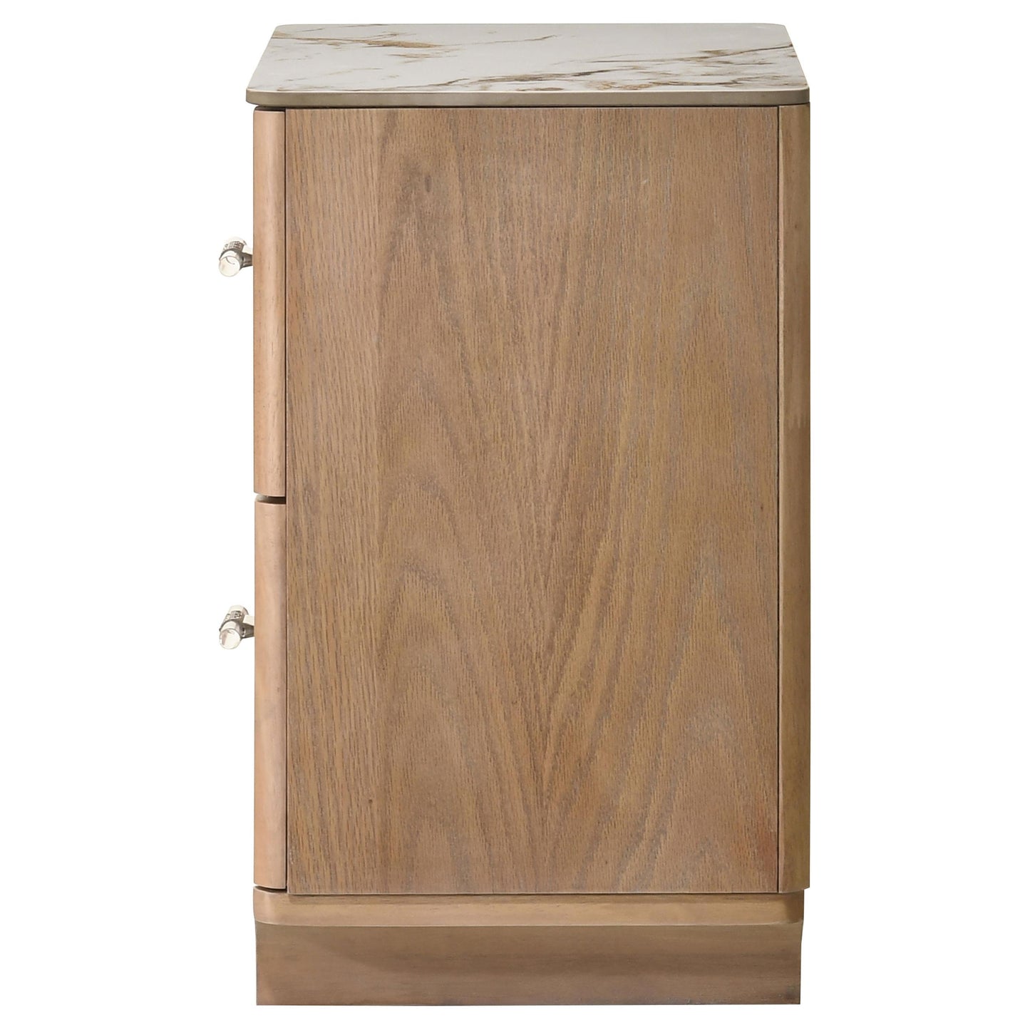  Coaster Furniture Leanne 223132 2-drawer Sinter Stone Top Nightstand - Light Oak IMAGE 12