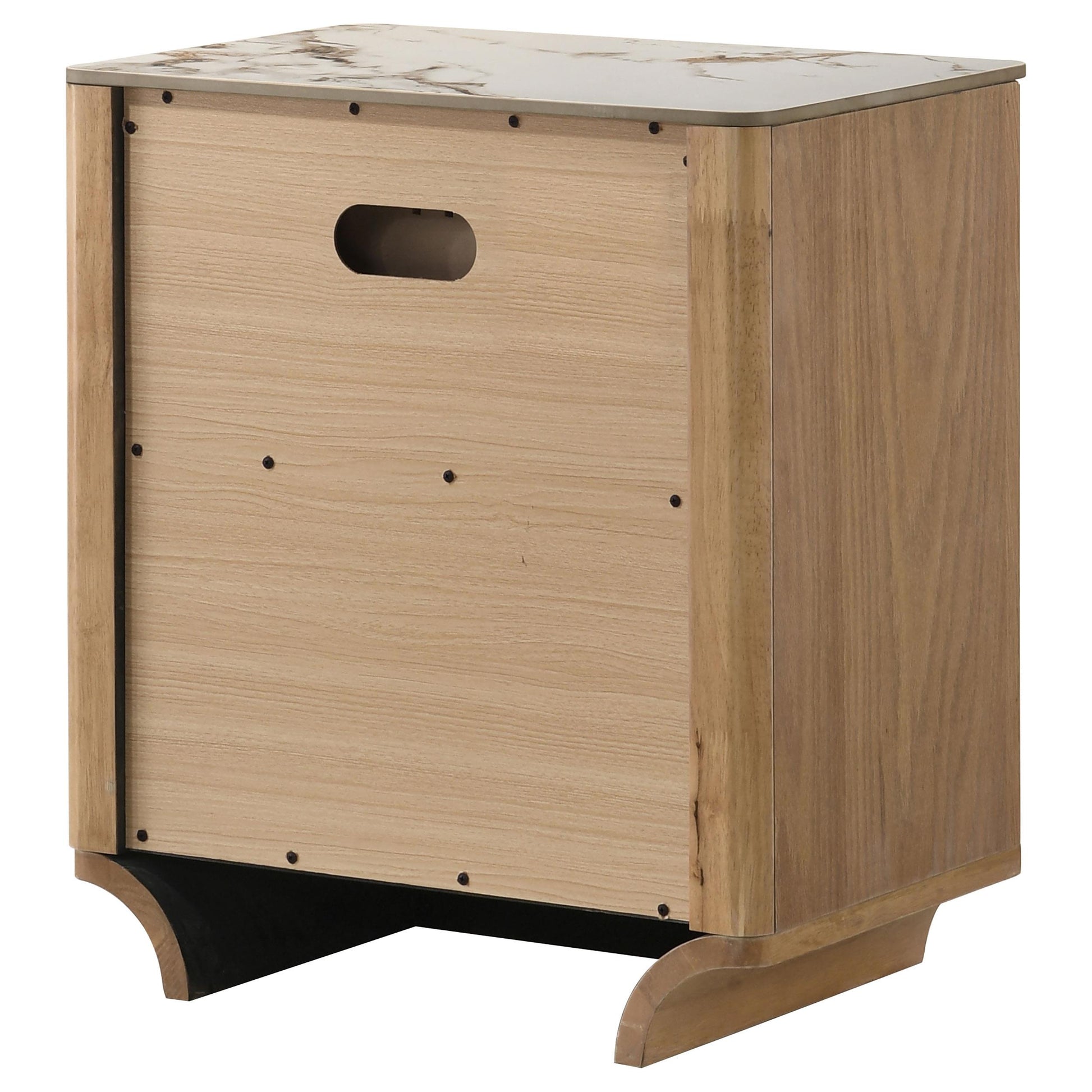  Coaster Furniture Leanne 223132 2-drawer Sinter Stone Top Nightstand - Light Oak IMAGE 6