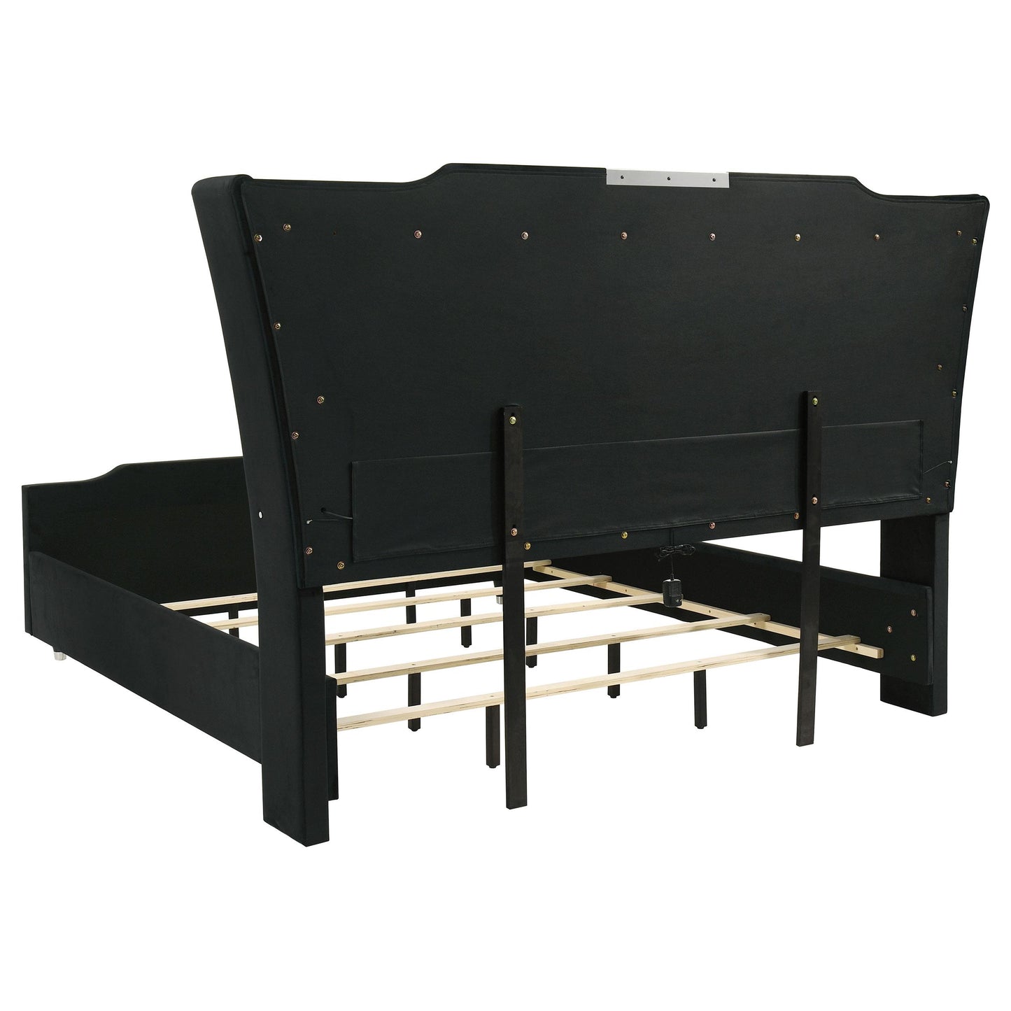  Coaster Furniture Lorient 223161KE Eastern King LED Upholstered Bed - Black IMAGE 4