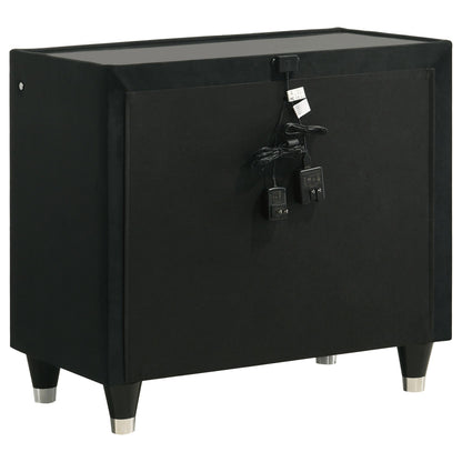  Coaster Furniture Lorient 223162 2-drawer LED Nightstand with USB - Black IMAGE 2