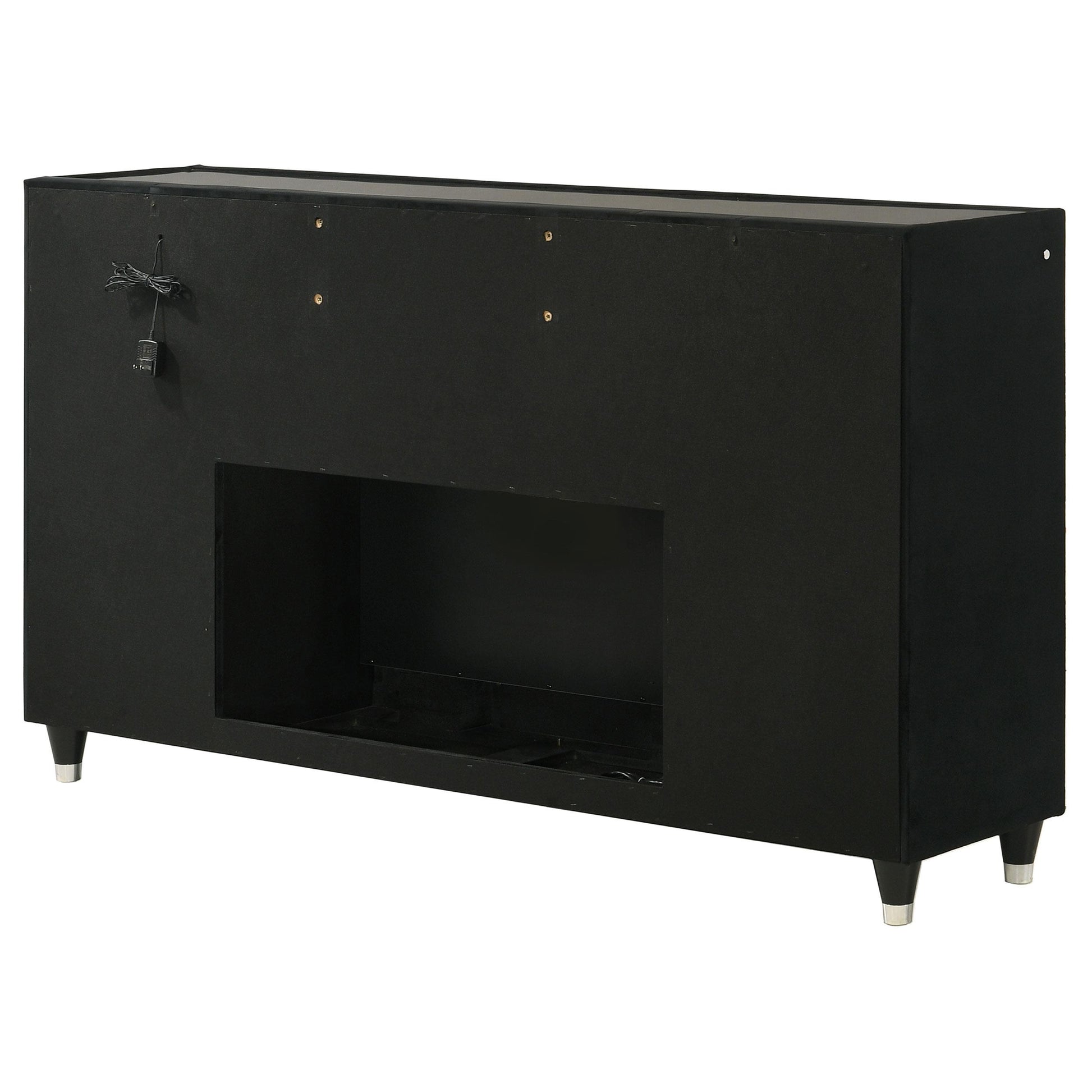  Coaster Furniture Lorient 223163FB 8-drawer LED Bedroom Flame Box Dresser - Black IMAGE 7
